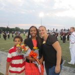 Homecoming Queen Tagan Lehr is shown with her brother, Tyren Posey, and her mother, Heather Lehr.